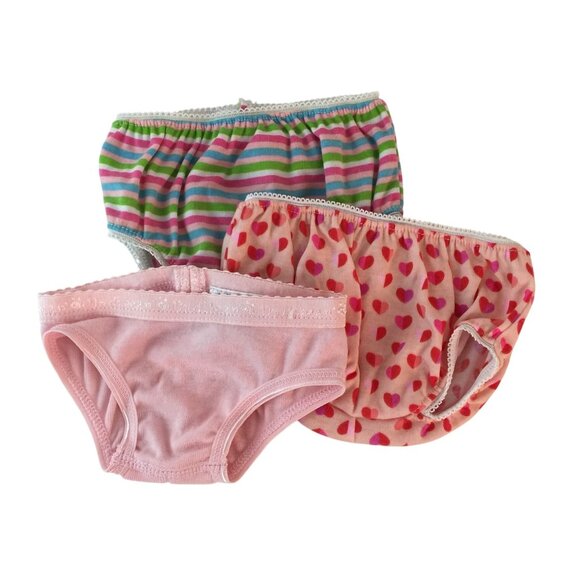Build A Bear Other - Build A Bear Clothes Pink Underwear Panties Stripes Hearts Lot of 3 Under Pants